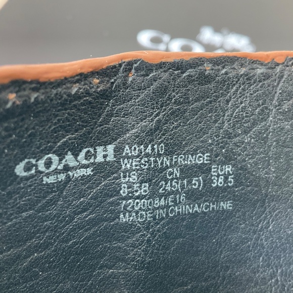 Coach Westyn Saddle Suede Fringe Western Boho short booties 8.5 - Picture 4 of 12